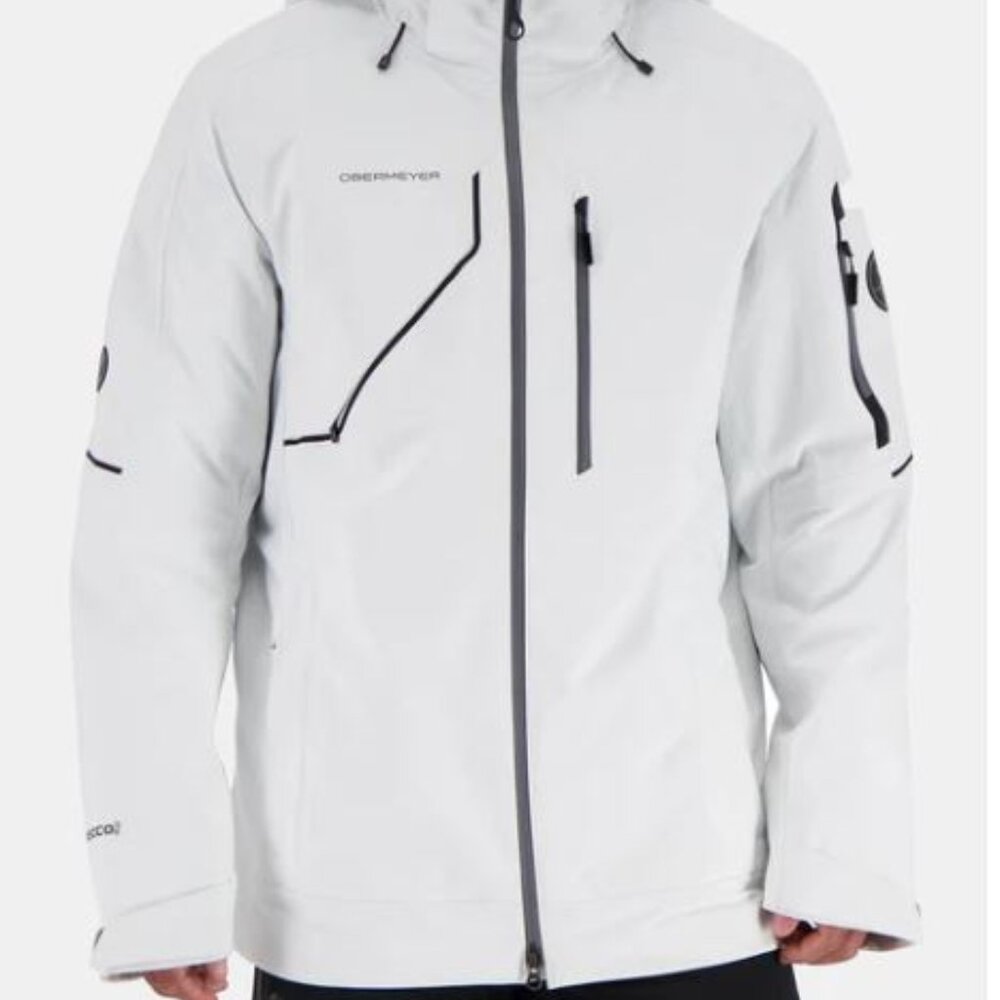 Men's white Obermeyer ski jacket size L - Picture 13 of 14